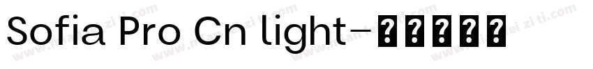 Sofia Pro Cn light字体转换